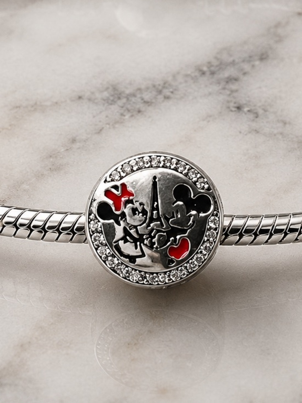 Disney Parks Paris Mickey & Minnie Eiffel Tower Charm